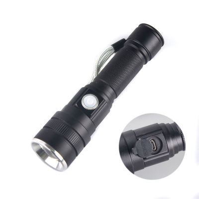 USB Rechargeable Strongest Adjustable Focus Handheld Flash Light XHP 90 50 LED Flashlights Waterproof