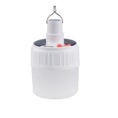 intelligent led lantern usb rechargeable solar outdoor light bulb battery power indicator