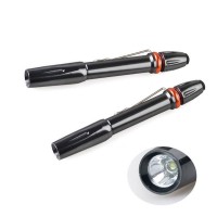 high quality 3w XPE white led pen light 2*AAA batteries mini flashlight with pocket clip