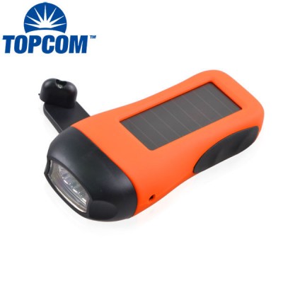 Phone charger 3 led solar dynamo flashlight