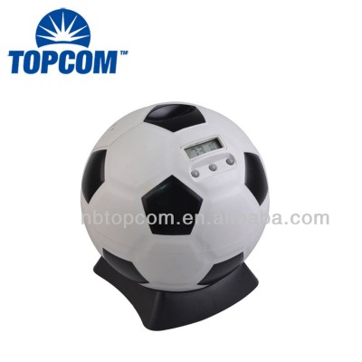 Hot Sell Money Boxes Football Shape Digital Plastic Piggy Bank