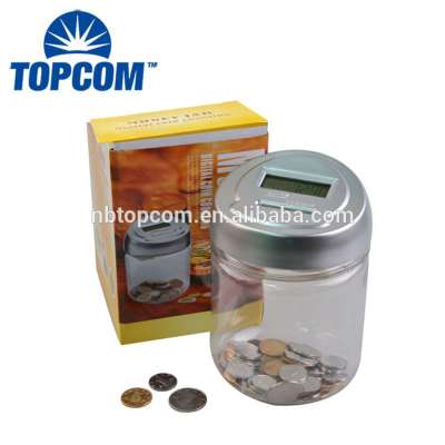 Promotional Coin Counting Plastic Digital Money Jar