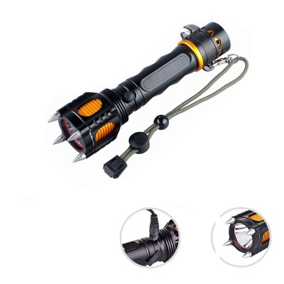 lintern led flashlight powerful torchlight 1000m tactical powerful self protection torch light with head attack