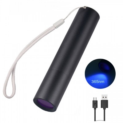 TOPCOM Power Bank UV Led Torch USB Rechargeable Flashlight Mini Portable USB Direct Charging for Mobile phone